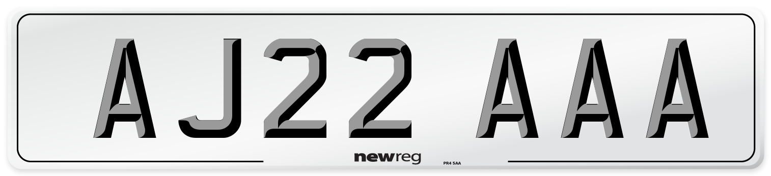 AJ22 AAA Number Plate from New Reg